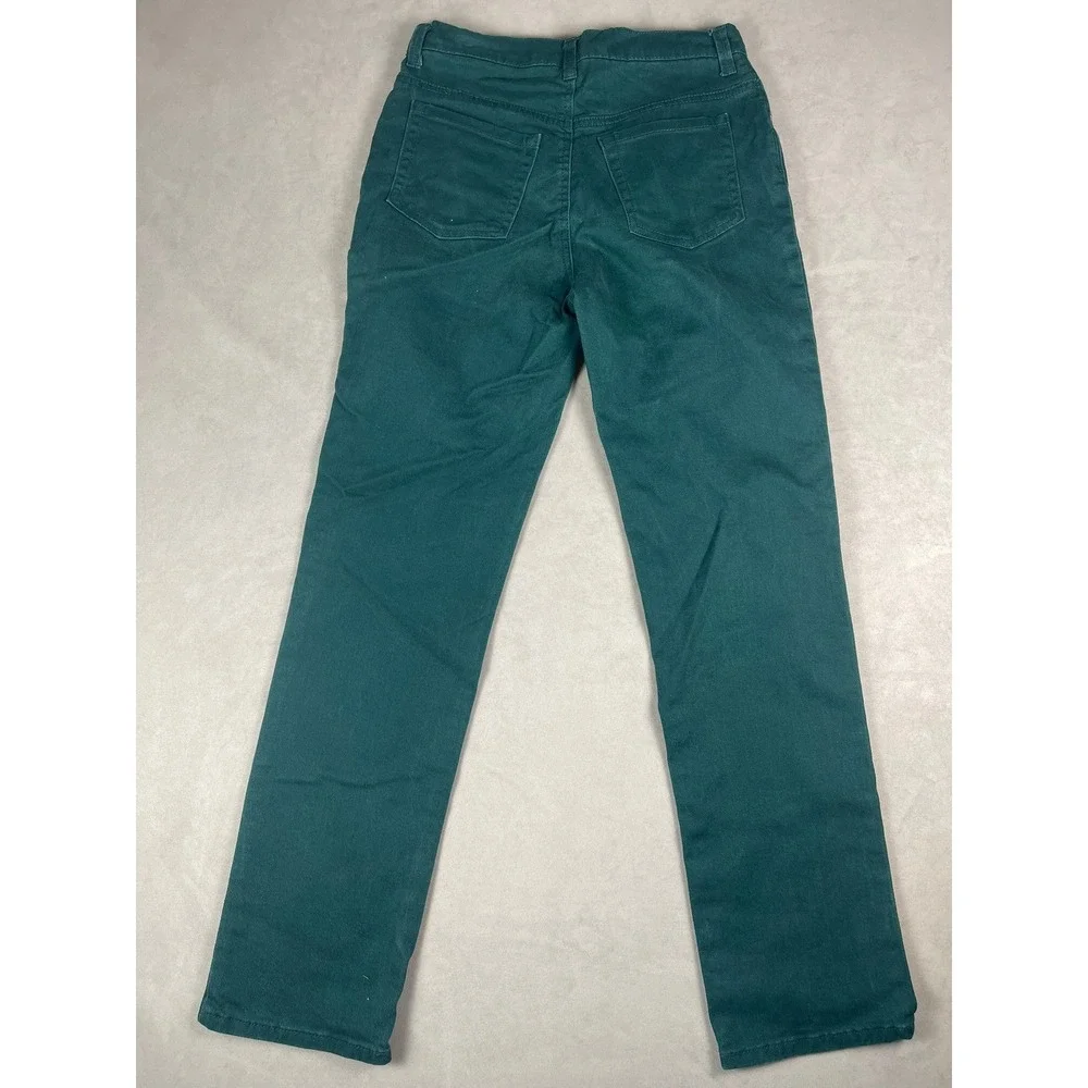Gloria Vanderbilt Amanda High Rise Tapered Leg Jeans Teal Green Size 6 Womens